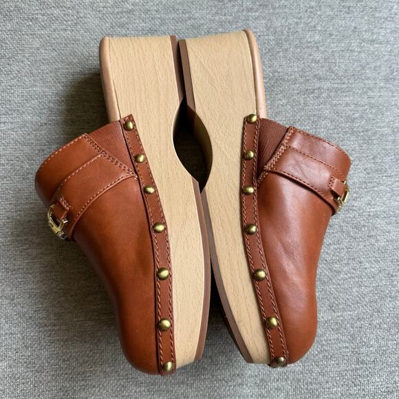 Sam Edelman Kaye Clog Slip On Chunky Brown Boho Casual Sz 8.5 - Picture 9 of 14